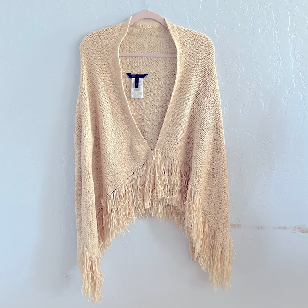 BCBG fringe cardigan